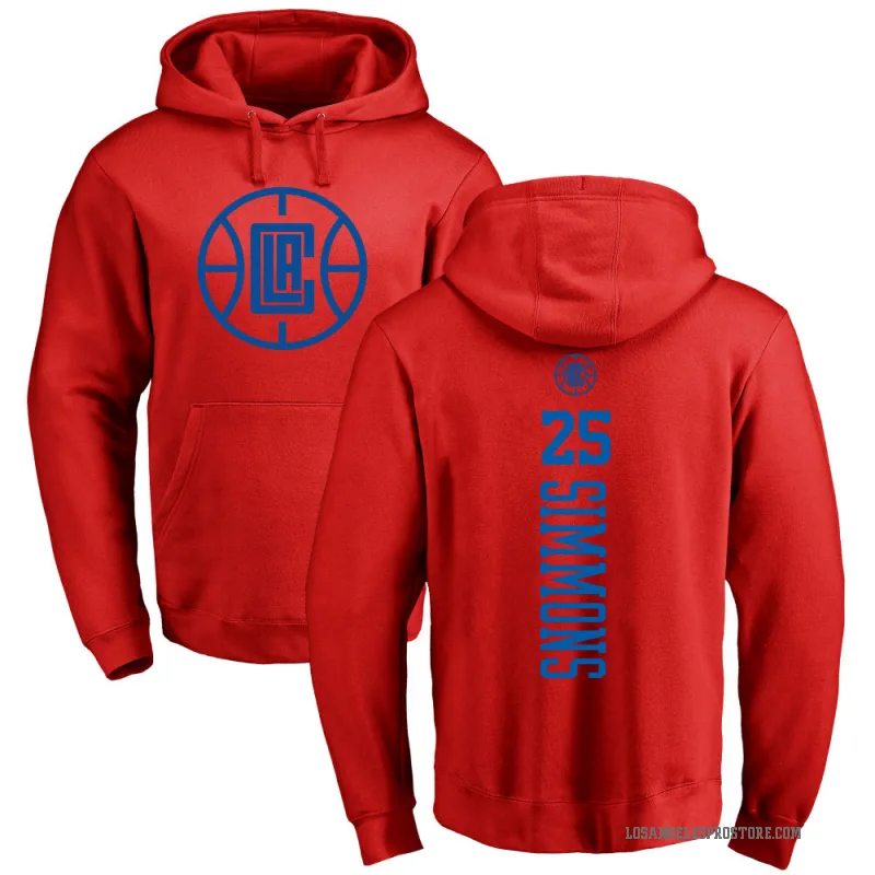 Ben Simmons Men's Red Los Angeles Clippers Branded One Color Backer Pullover Hoodie
