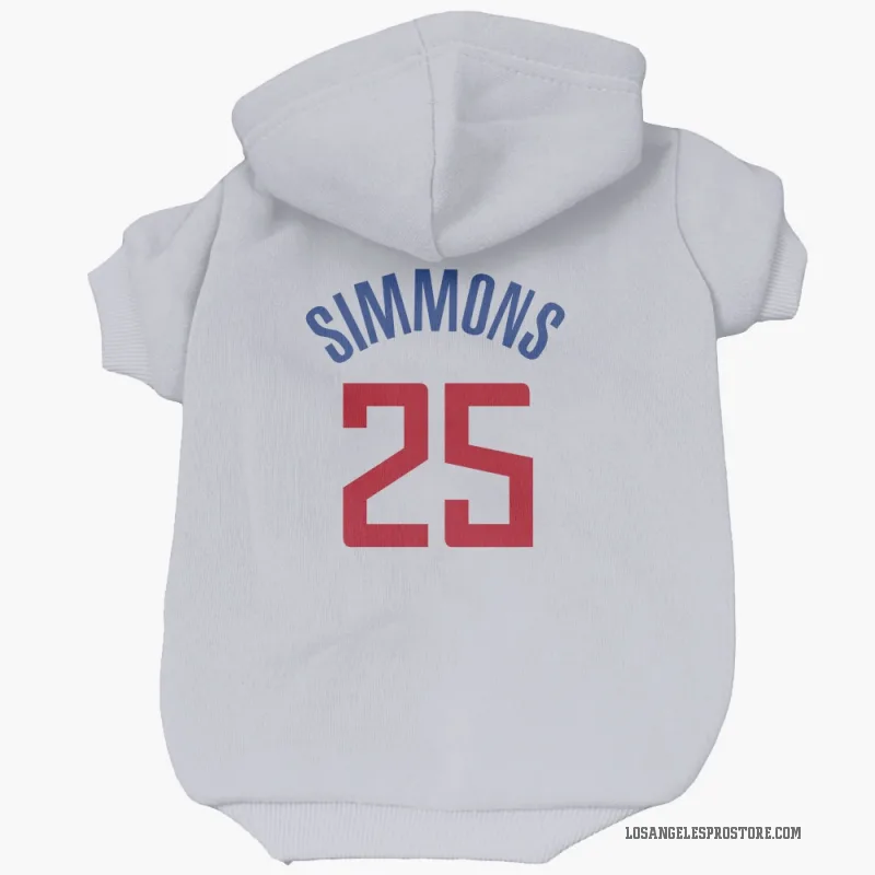 Ben Simmons  White Los Angeles Clippers  Cat & Dog Pet Hoodie