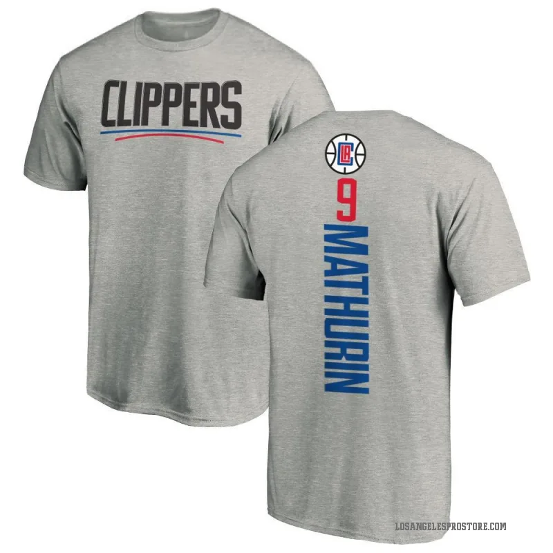 Bennedict Mathurin Men's Los Angeles Clippers Ash Backer T-Shirt