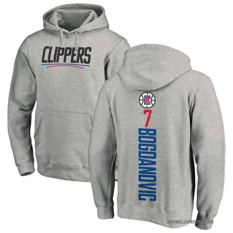 Bogdan Bogdanovic Men's Los Angeles Clippers Branded Ash Backer Pullover Hoodie