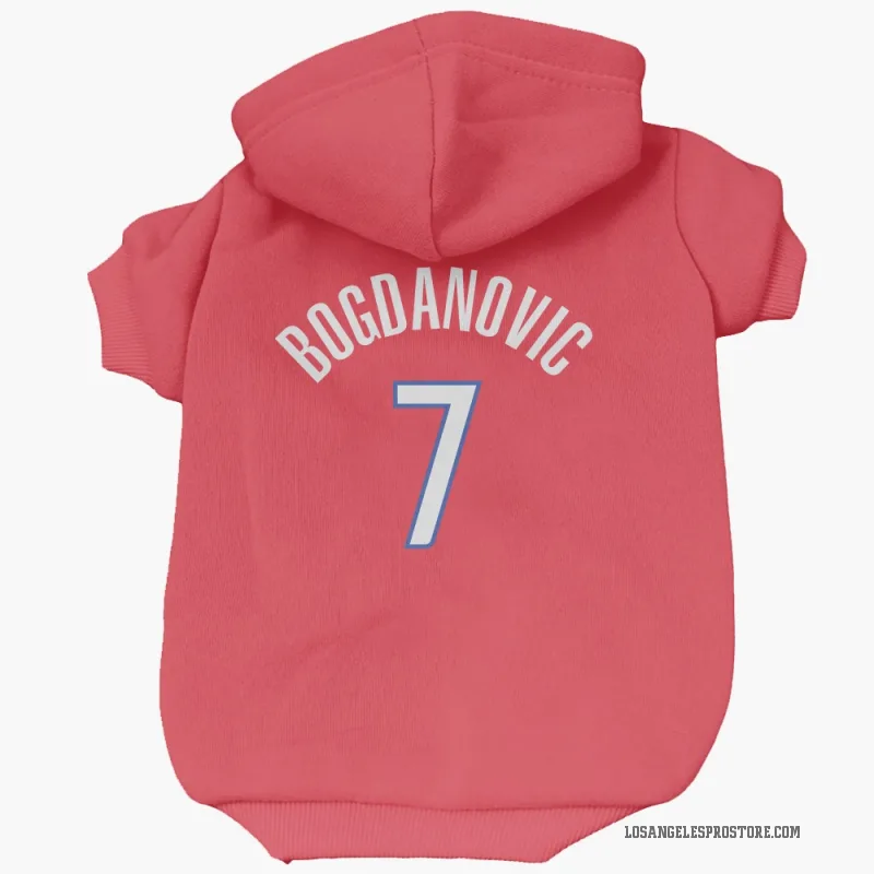 Bogdan Bogdanovic  Red Los Angeles Clippers  Cat & Dog Pet Hoodie