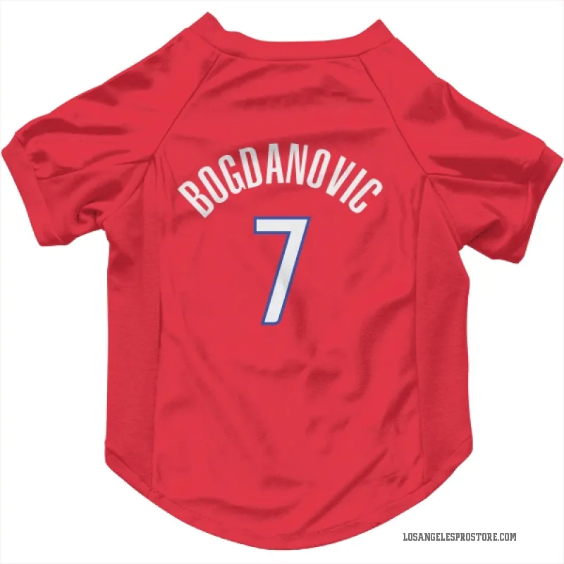 Bogdan Bogdanovic  Red Los Angeles Clippers  Cat & Dog Pet Jersey