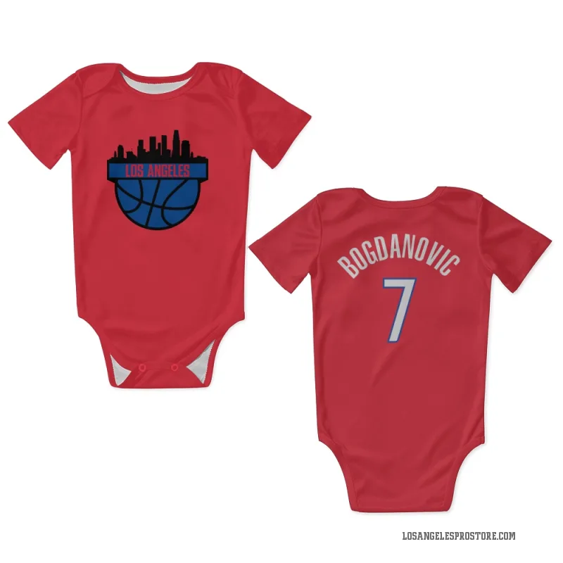 Bogdan Bogdanovic  Red Los Angeles Clippers  Newborn & Infant Bodysuit
