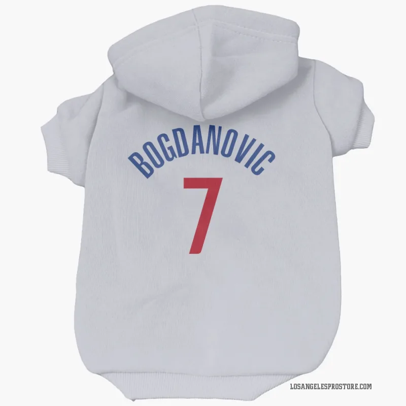 Bogdan Bogdanovic  White Los Angeles Clippers  Cat & Dog Pet Hoodie