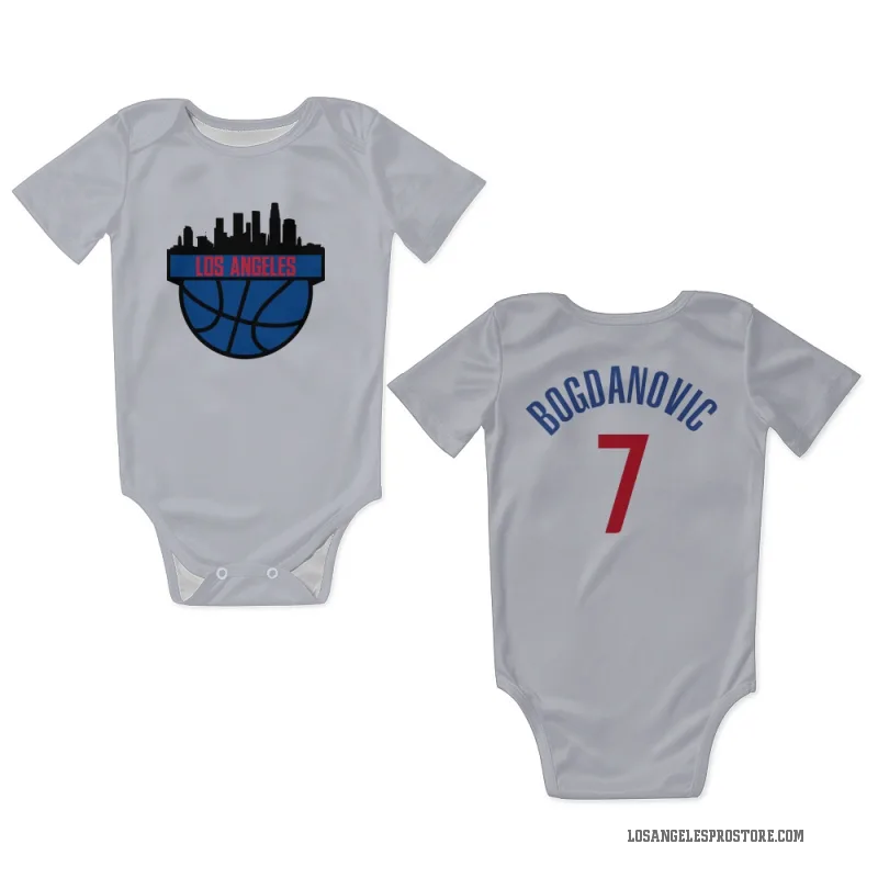 Bogdan Bogdanovic  White Los Angeles Clippers  Newborn & Infant Bodysuit