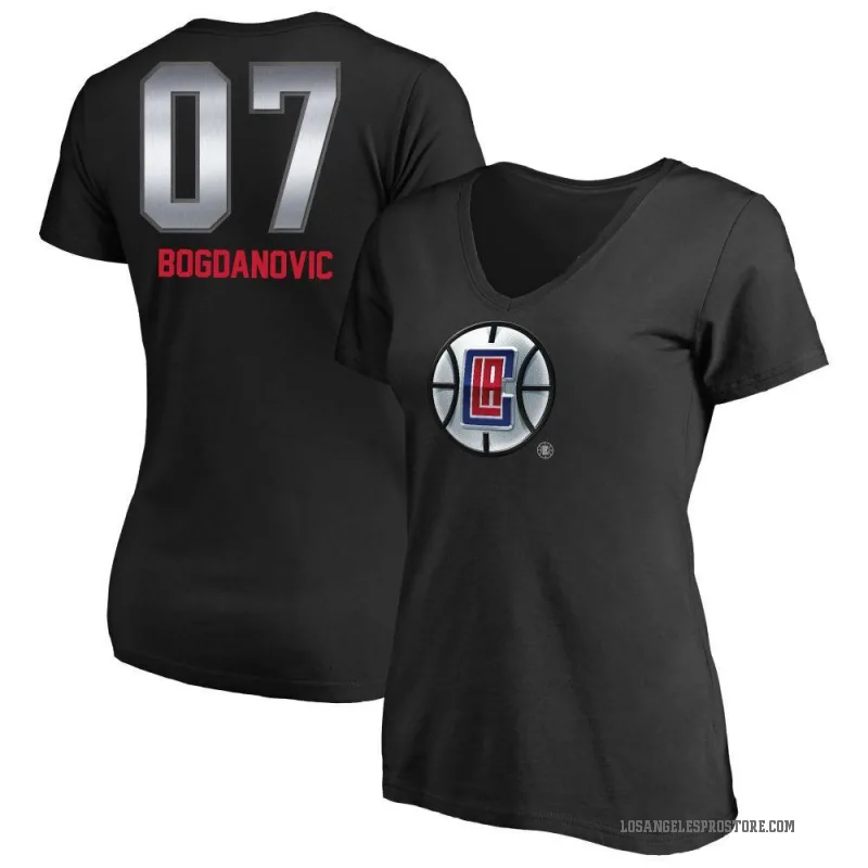 Bogdan Bogdanovic Women's Black Los Angeles Clippers Midnight Mascot T-Shirt