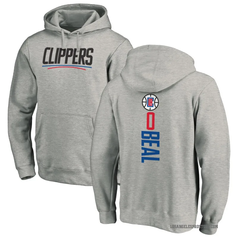Bradley Beal Men's Los Angeles Clippers Branded Ash Backer Pullover Hoodie