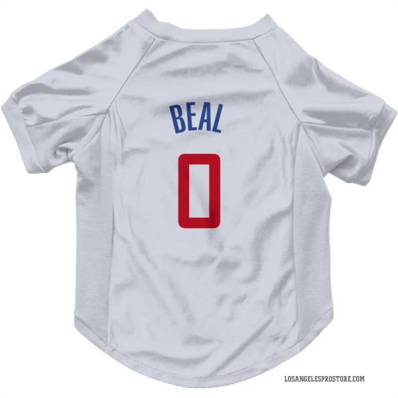 Bradley Beal  White Los Angeles Clippers  Cat & Dog Pet Jersey