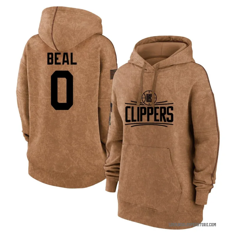 Bradley Beal Women's Brown Los Angeles Clippers 2023 Salute to Service Pullover Hoodie