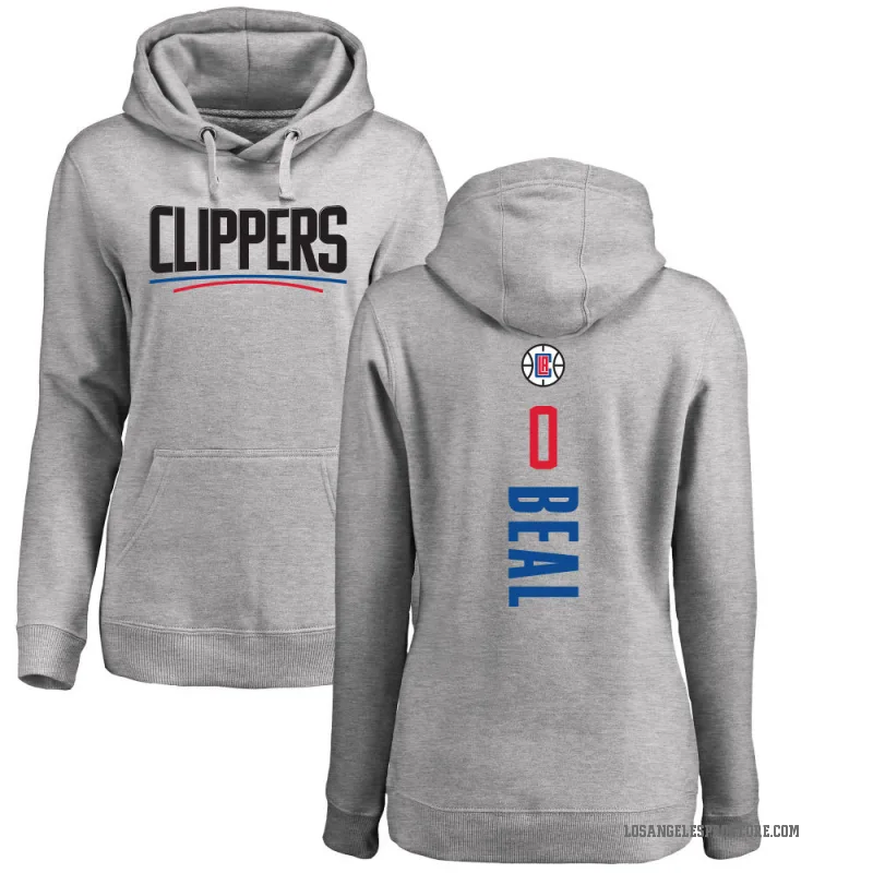 Bradley Beal Women's Los Angeles Clippers Branded Ash Backer Pullover Hoodie