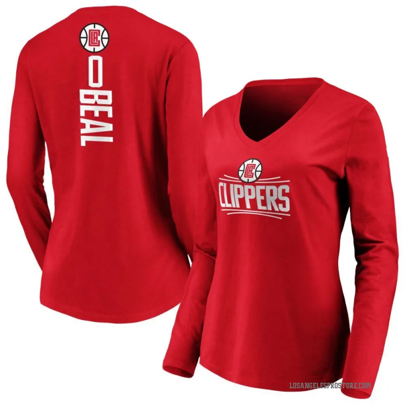 Bradley Beal Women's Royal Los Angeles Clippers Backer Long Sleeve T-Shirt