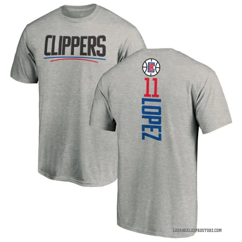 Brook Lopez Men's Los Angeles Clippers Ash Backer T-Shirt