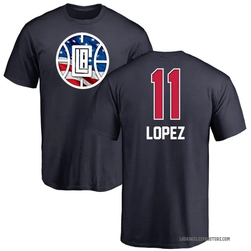 Brook Lopez Youth Navy Los Angeles Clippers Name and Number Banner Wave T-Shirt