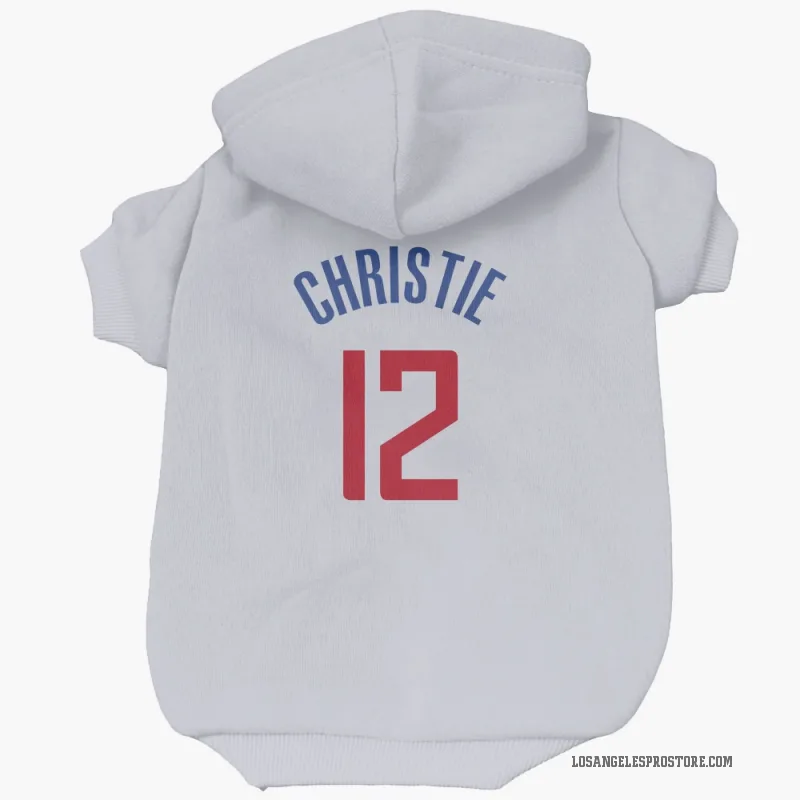 Cam Christie  White Los Angeles Clippers  Cat & Dog Pet Hoodie