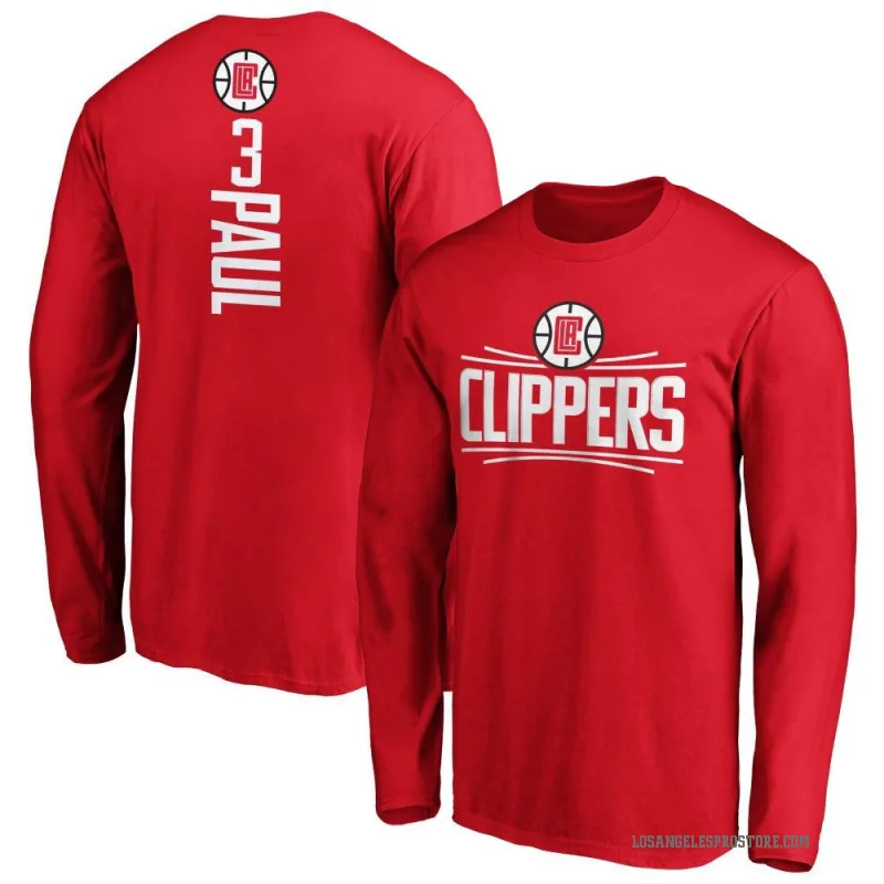 Chris Paul Men's Royal Los Angeles Clippers Backer Long Sleeve T-Shirt