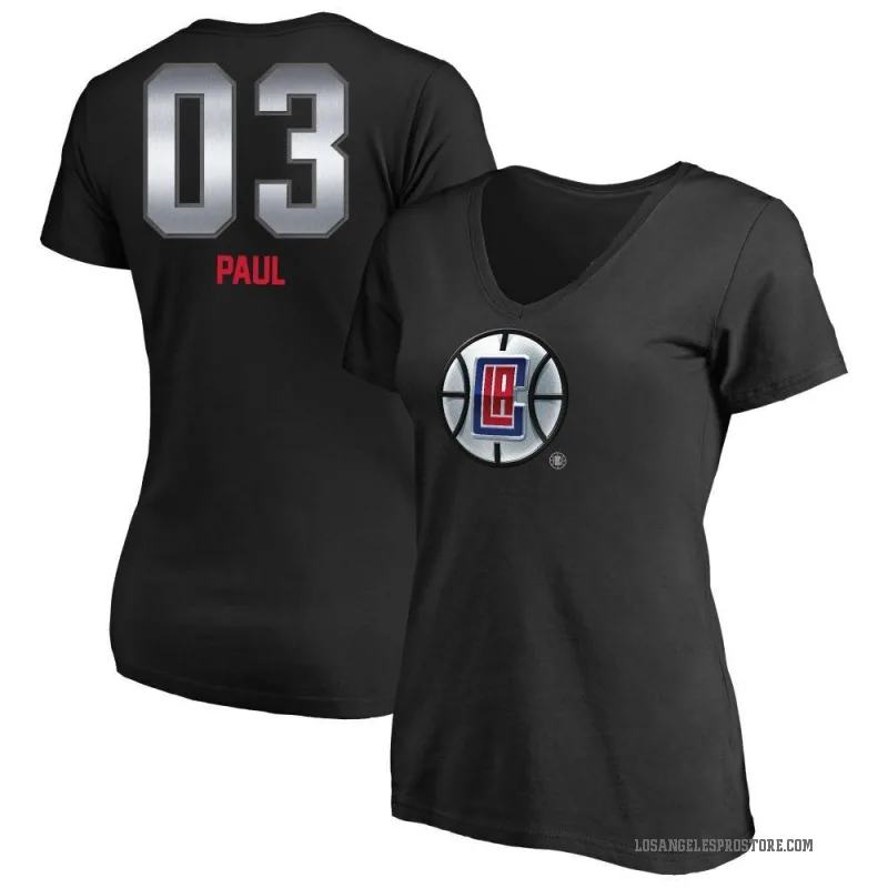 Chris Paul Women's Black Los Angeles Clippers Midnight Mascot T-Shirt