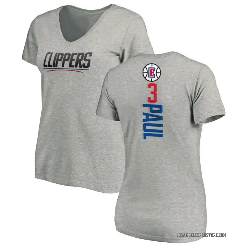 Chris Paul Women's Los Angeles Clippers Ash Backer T-Shirt