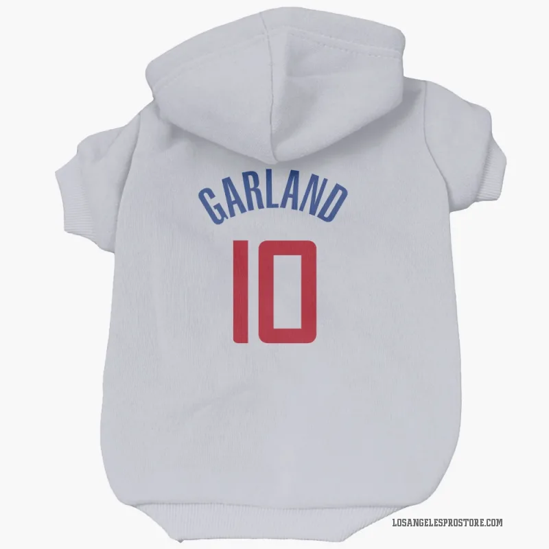 Darius Garland  White Los Angeles Clippers  Cat & Dog Pet Hoodie