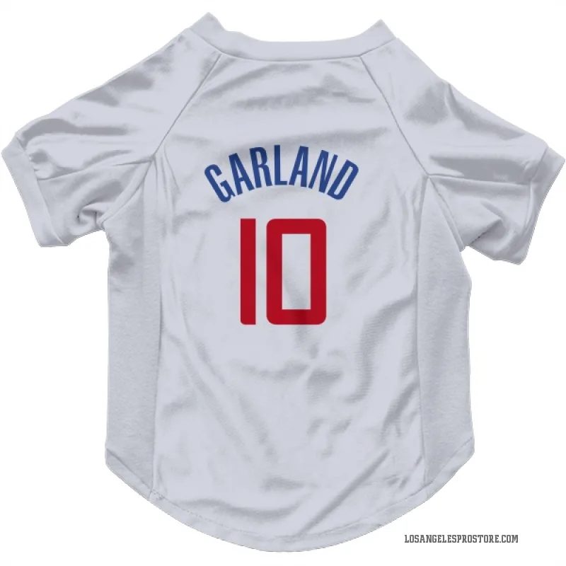 Darius Garland  White Los Angeles Clippers  Cat & Dog Pet Jersey