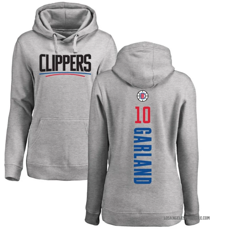 Darius Garland Women's Los Angeles Clippers Branded Ash Backer Pullover Hoodie