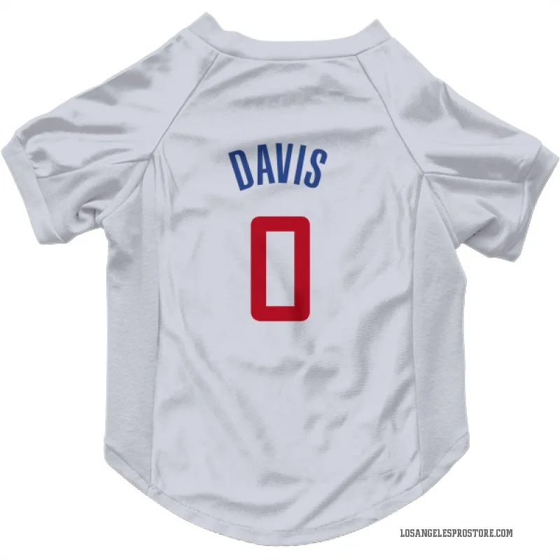 Glen Davis  White Los Angeles Clippers  Cat & Dog Pet Jersey