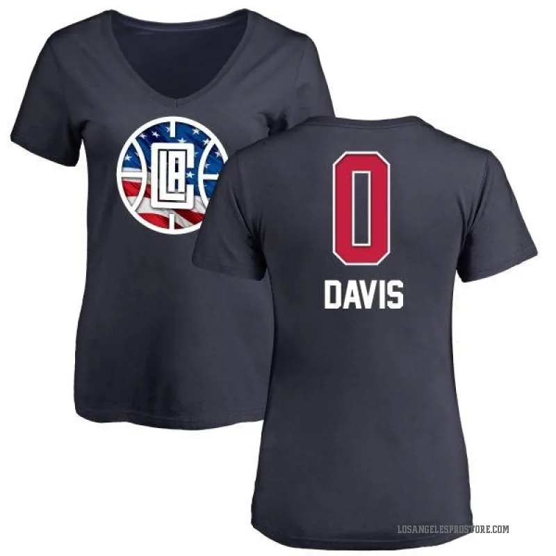 Glen Davis Women's Navy Los Angeles Clippers Name and Number Banner Wave V-Neck T-Shirt