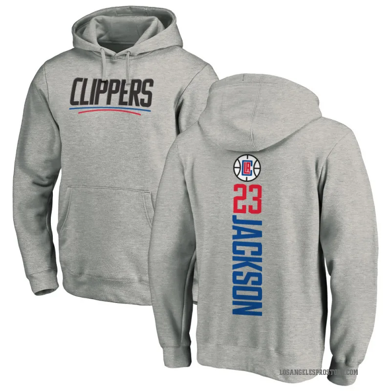 Isaiah Jackson Men's Los Angeles Clippers Branded Ash Backer Pullover Hoodie