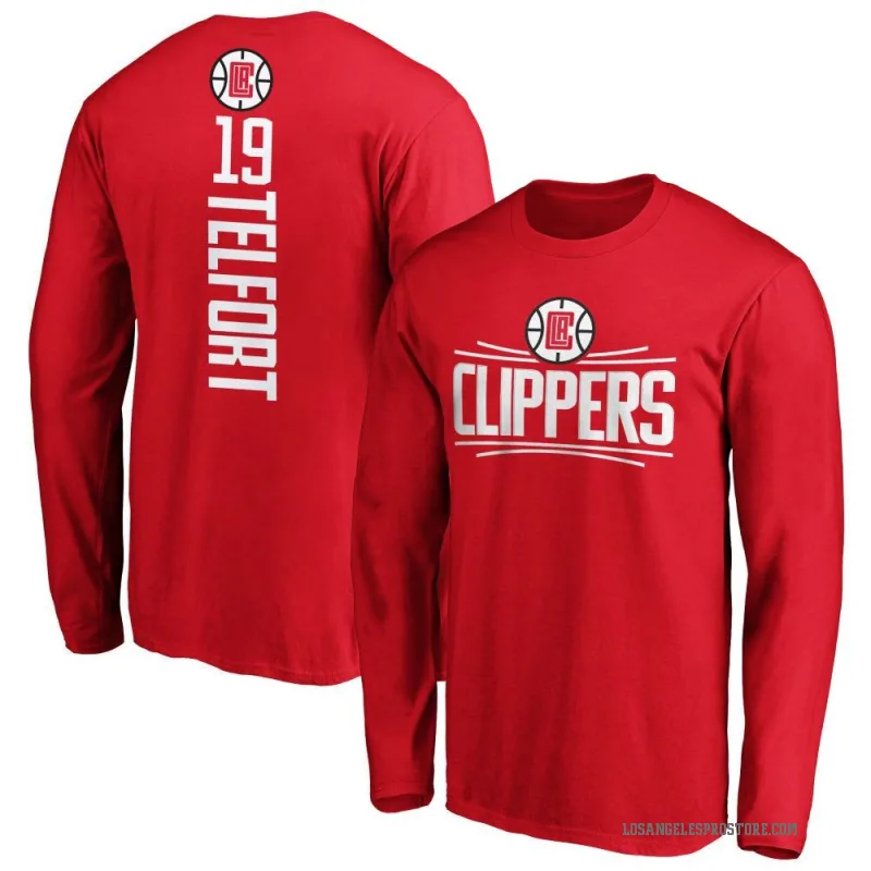 Jahmyl Telfort Men's Royal Los Angeles Clippers Backer Long Sleeve T-Shirt