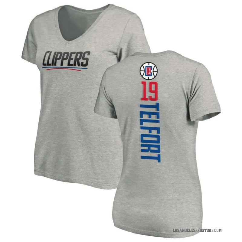 Jahmyl Telfort Women's Los Angeles Clippers Ash Backer T-Shirt