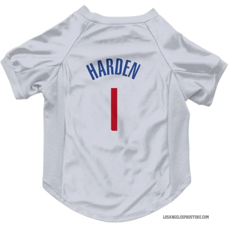 James Harden White Los Angeles Clippers Cat & Dog Pet Jersey