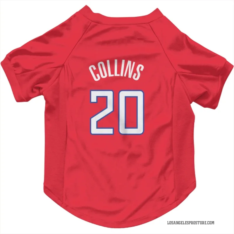 John Collins  Red Los Angeles Clippers  Cat & Dog Pet Jersey