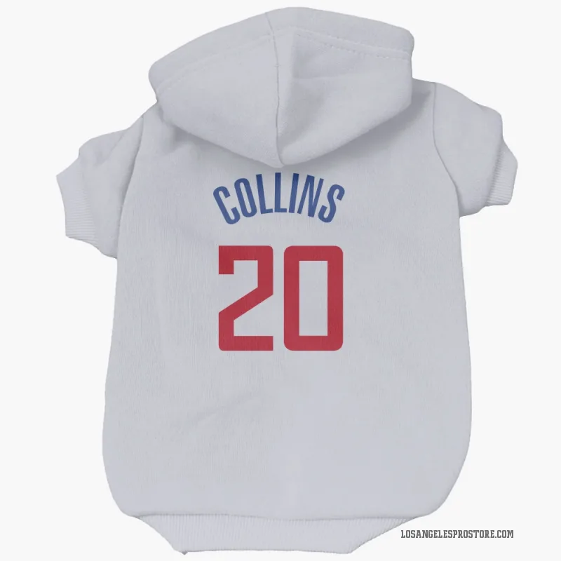 John Collins  White Los Angeles Clippers  Cat & Dog Pet Hoodie