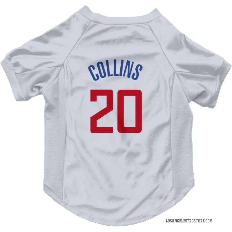 John Collins  White Los Angeles Clippers  Cat & Dog Pet Jersey