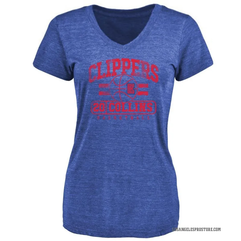 John Collins Women's Royal Los Angeles Clippers Baseline T-Shirt