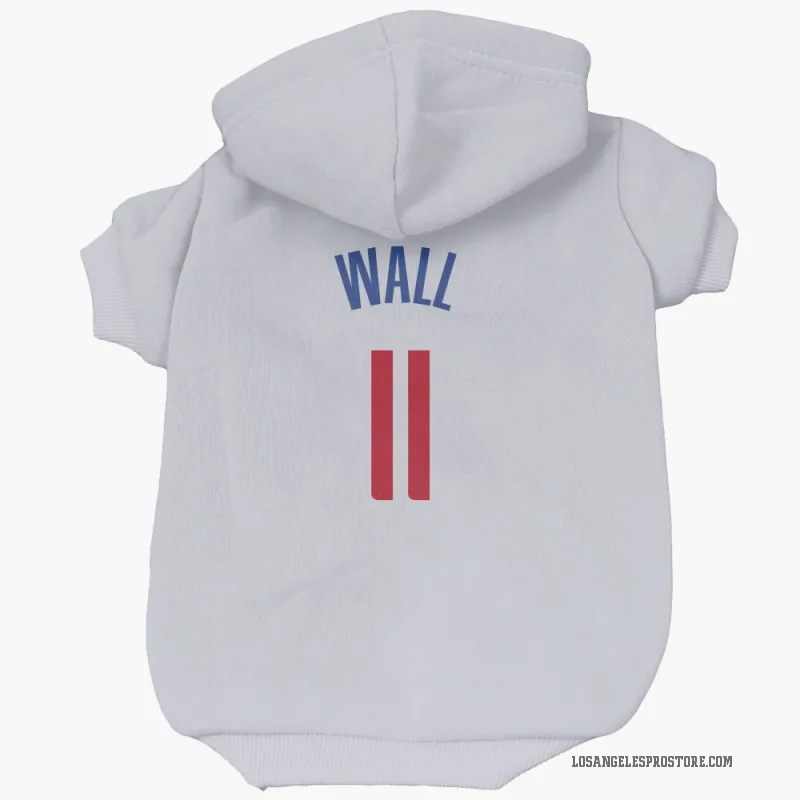 John Wall  White Los Angeles Clippers  Cat & Dog Pet Hoodie