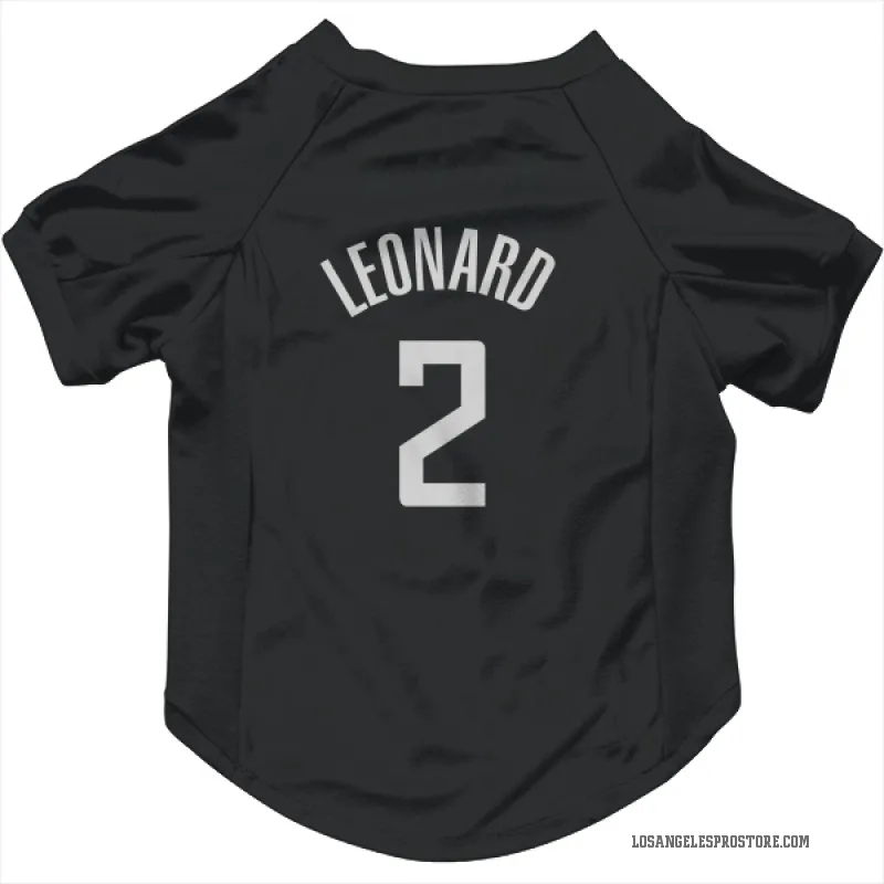 Kawhi Leonard  Black Los Angeles Clippers  Cat & Dog Pet Jersey