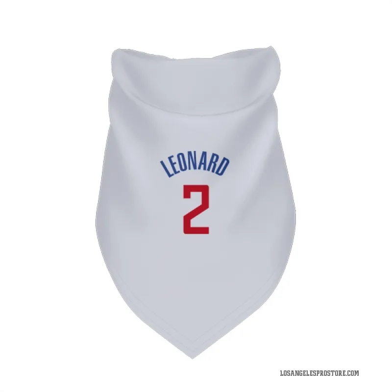 Kawhi Leonard  White Los Angeles Clippers  Cat & Dog Pet Bandana