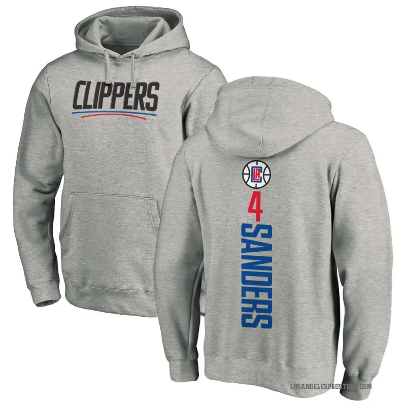 Kobe Sanders Men's Los Angeles Clippers Branded Ash Backer Pullover Hoodie