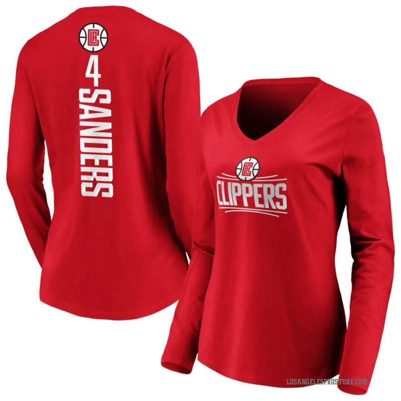 Kobe Sanders Women's Royal Los Angeles Clippers Backer Long Sleeve T-Shirt