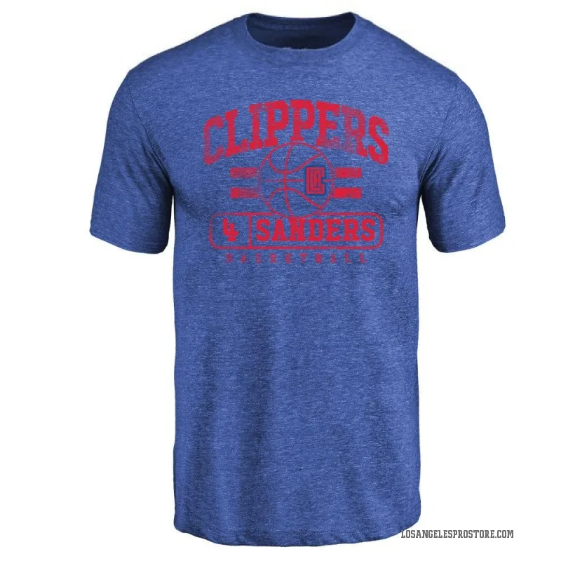 Kobe Sanders Youth Royal Los Angeles Clippers Baseline T-Shirt
