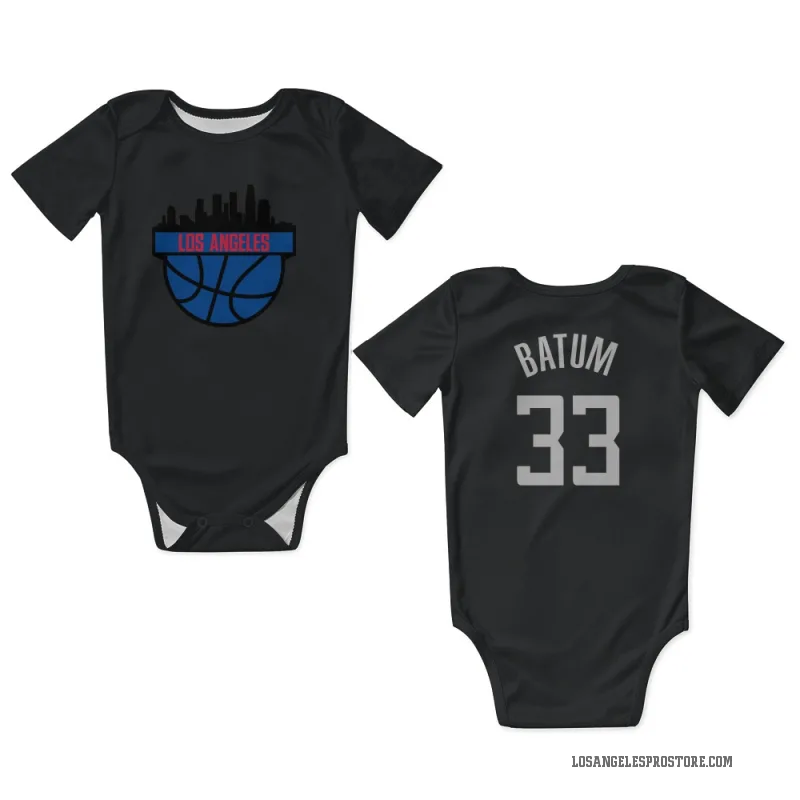 Nicolas Batum  Black Los Angeles Clippers  Newborn & Infant Bodysuit