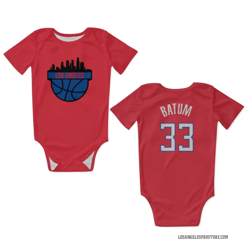 Nicolas Batum  Red Los Angeles Clippers  Newborn & Infant Bodysuit