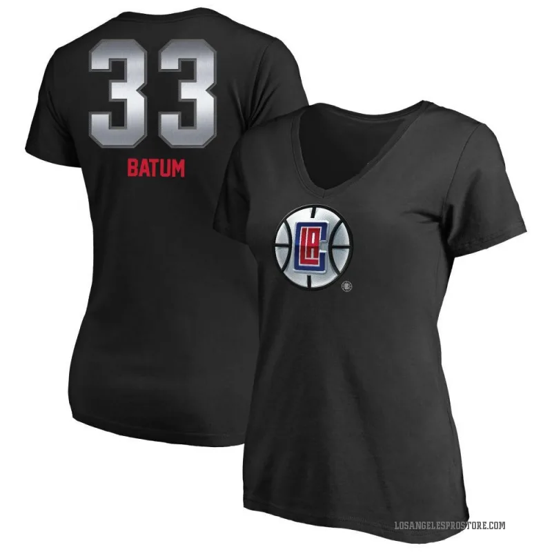 Nicolas Batum Women's Black Los Angeles Clippers Midnight Mascot T-Shirt