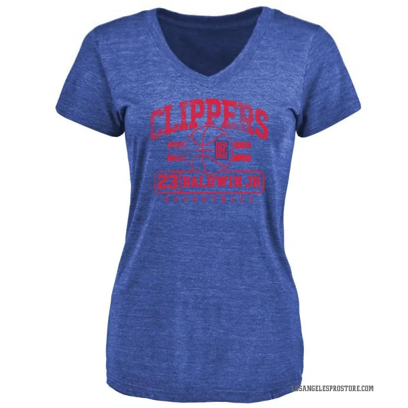 Patrick Baldwin Jr. Women's Royal Los Angeles Clippers Baseline T-Shirt