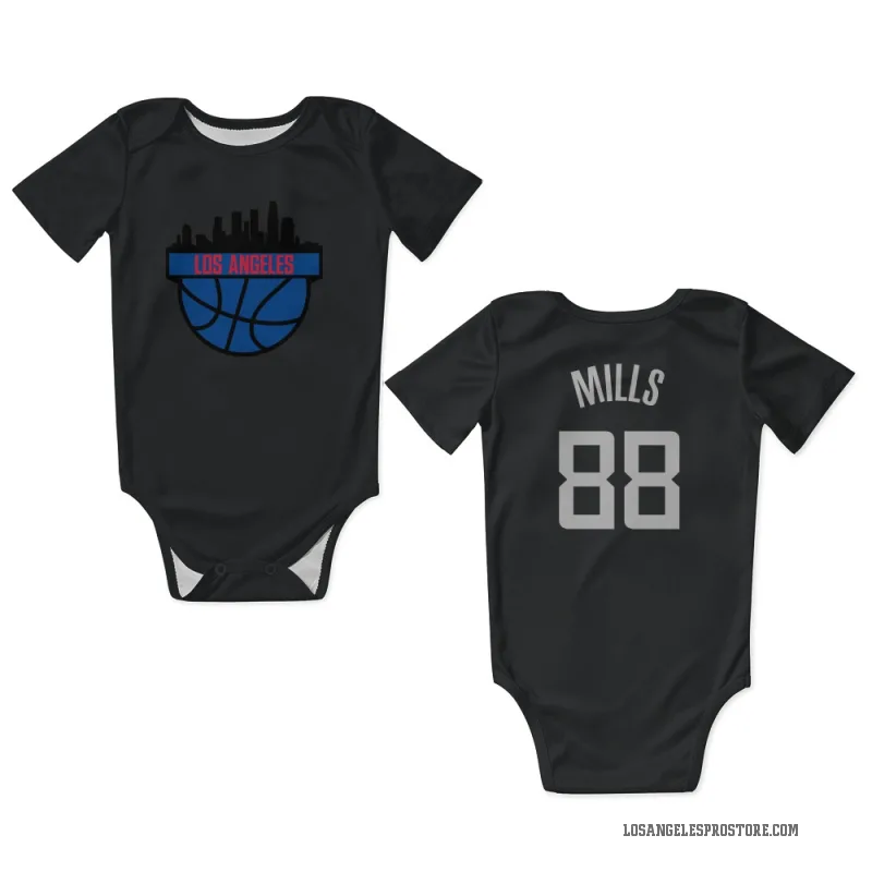 Patty Mills  Black Los Angeles Clippers  Newborn & Infant Bodysuit