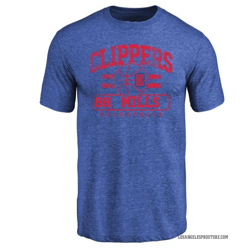 Patty Mills Men's Royal Los Angeles Clippers Baseline T-Shirt