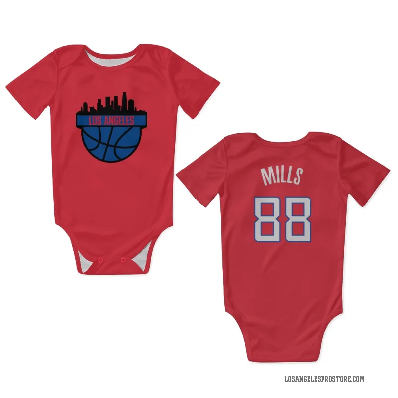 Patty Mills  Red Los Angeles Clippers  Newborn & Infant Bodysuit