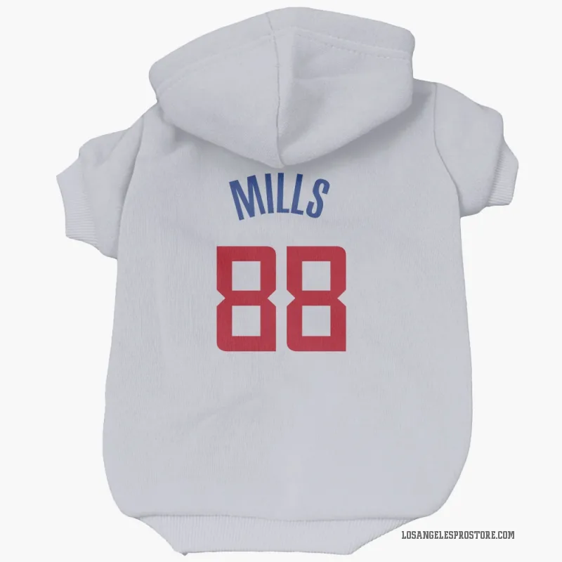 Patty Mills  White Los Angeles Clippers  Cat & Dog Pet Hoodie