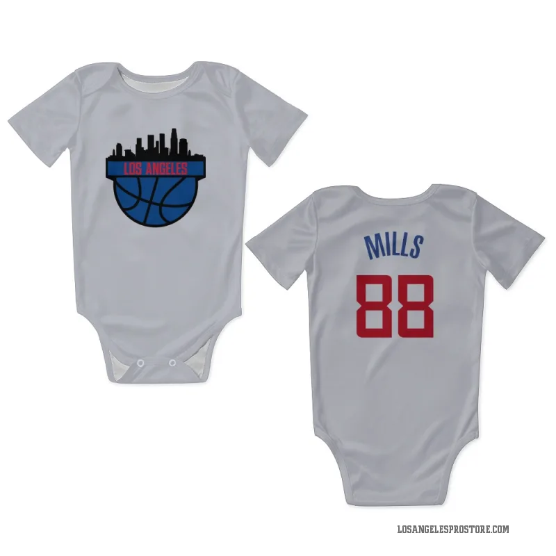 Patty Mills  White Los Angeles Clippers  Newborn & Infant Bodysuit