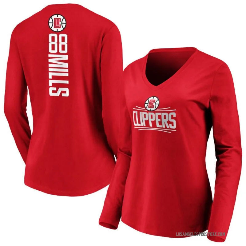 Patty Mills Women's Royal Los Angeles Clippers Backer Long Sleeve T-Shirt